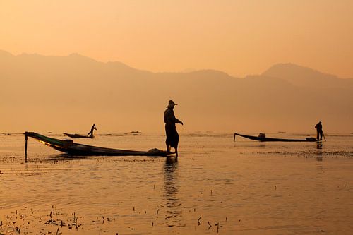 Fischer am Inle-See in Myanmar