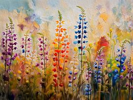 Lupins in the grass - 2 by Studio Pieternel