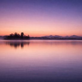 Lever du soleil au lac Staffelsee en Haute-Bavière sur Christina Bauer Photos