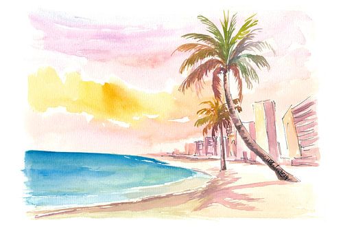 Marbella Costa del Sol Nachmittags Strand-Szene