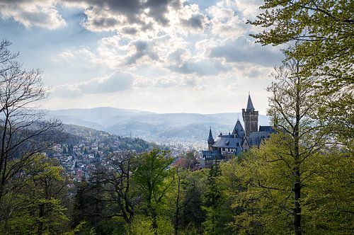 Le château de Wernigerode au printemps