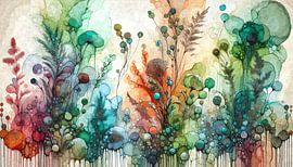 Des formes fluides à l'aquarelle