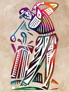Golf player sport art #golf