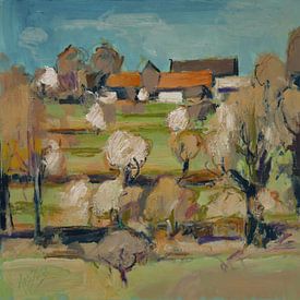 Fleurs autour d'une ferme sur Nop Briex