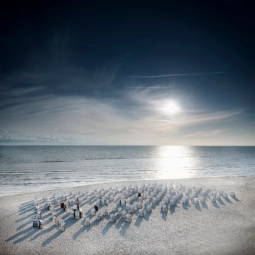 Beach chairs on the beach in Sellin on Rügen by Voss photography