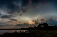 Avondgloed boven de Strabrechtse heide