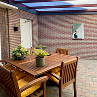 Klantfoto: Mus op Turquoise Vaas van Color Square, op canvas