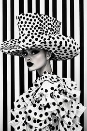 Mode noir et blanc à pois sur Poster Art Shop