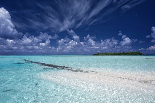 Honeymoon Island, Aitutaki -Cook Islands van Van Oostrum Photography