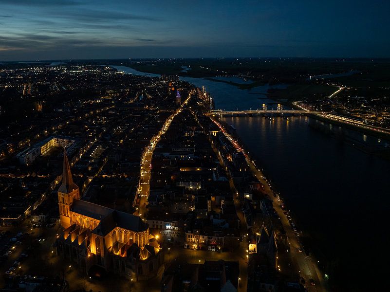 Bovenkerk Kampen im Abendlicht von Evert Jan Kip