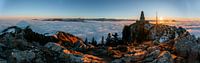 Sunset at the Grünten in inversion weather