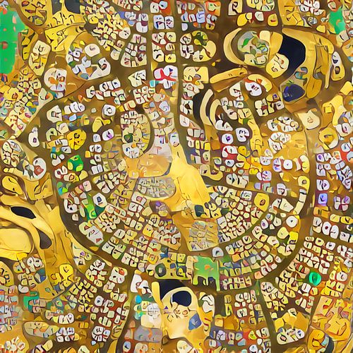 Map Eindhoven in the style of Klimt