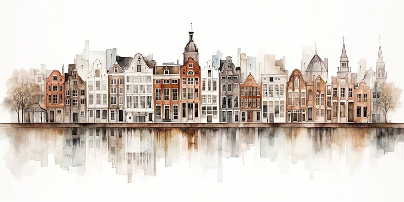 Maisons sur le canal par Bert Nijholt