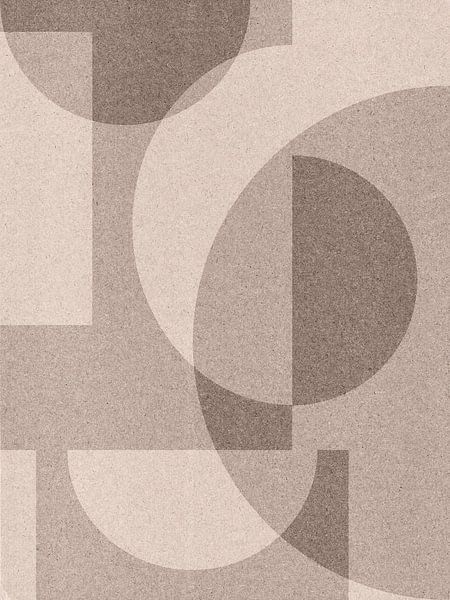 Modern abstract geometric collage in grey an white no. 1 by Dina Dankers