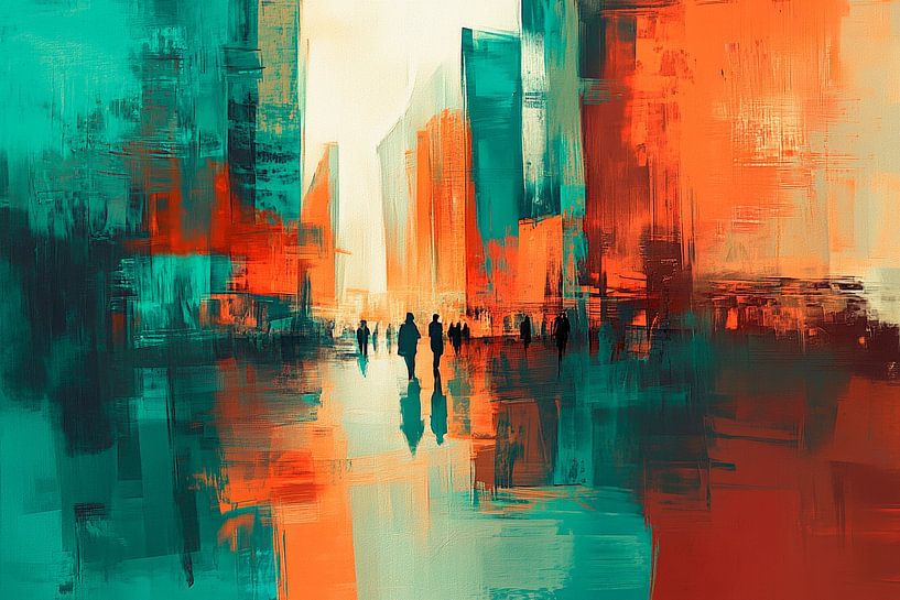 Städtische Silhouetten im Farbenspiel von Poster Art Shop
