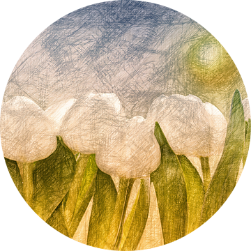 Witte tulpen van Dagmar Marina