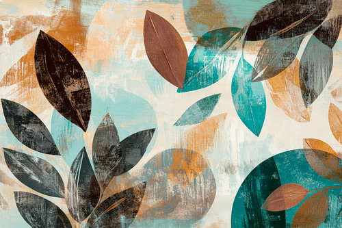 Kleurrijke bladcompositie - abstract en modern