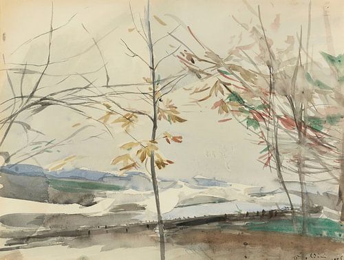 Giovanni Boldini - Autumn Landscape with Trees (1905)