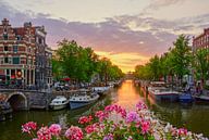 Sonnenuntergang in Amsterdam von Hanno de Vries Miniaturansicht