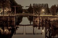 Ophaalbrug bij de sluizen te Zwolle van Peter Korenhof thumbnail