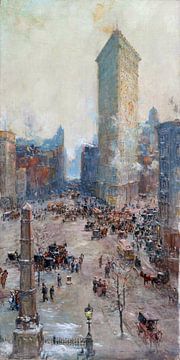 Colin Campbell Cooper, Flat Iron Building - 1904 sur Atelier Liesjes