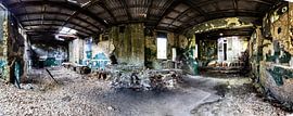 Altes Heizhaus Panorama - Lost Place Alter Flugplatz Rangsdorf von Frank Herrmann