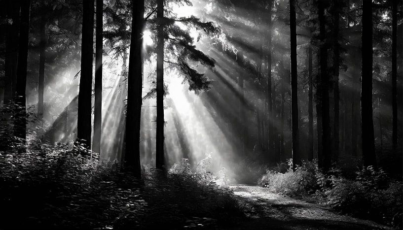Landscape and forest with fog by Mustafa Kurnaz