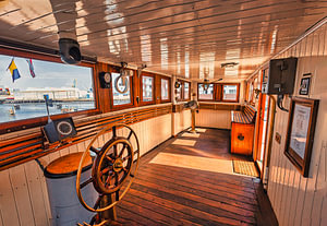 Op de brug van het schip – stoomijsbreker Stettin