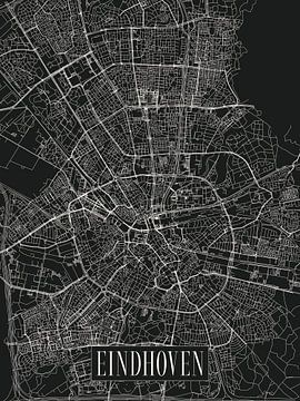Eindhoven city map - City - Dark variant - Map by Locus Studio