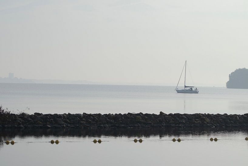 Sailing boat on the Gooimeer by Esther De Schot