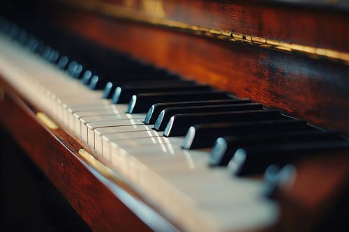 Sfeervolle achtergrond van muziekinstrument, Piano