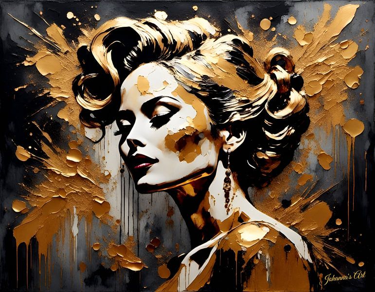Golden Splendor 17 by Johannas Art Creations