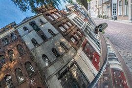 Miroir de bâtiments sur le Kalkhaven à Gorinchem