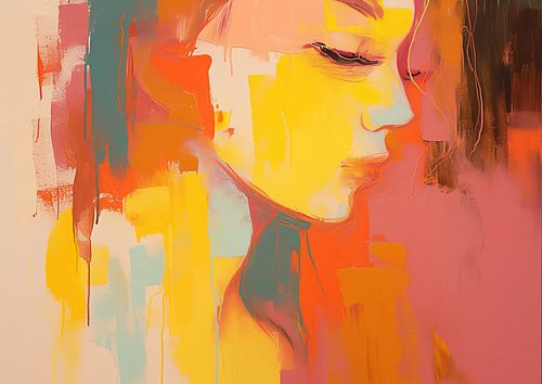 Woman in Pink by Eye catching paintings