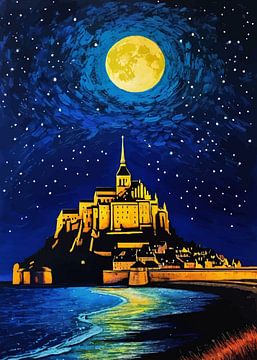 Mont Saint-Michel maanlicht van MIROKKU