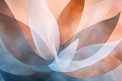 Abstracte bloem in zachte tinten