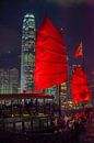 Zeilschip in Victoria Harbour (Hong Kong) van t.ART thumbnail