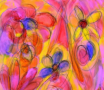 Zomer van bloemen van Claudia Gründler