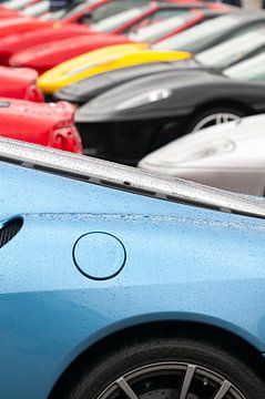 Ferrari collection with a Ferrari 430 Scuderia in the foreground by Sjoerd van der Wal Photography