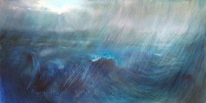 Stormachtige zee van Annette Schmucker