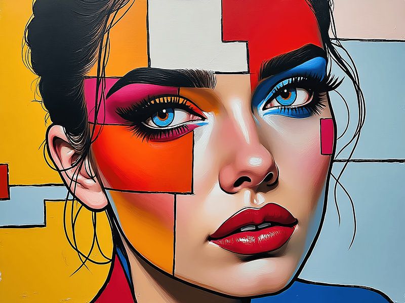 Abstract portret van een vrouw van The Photo Artist