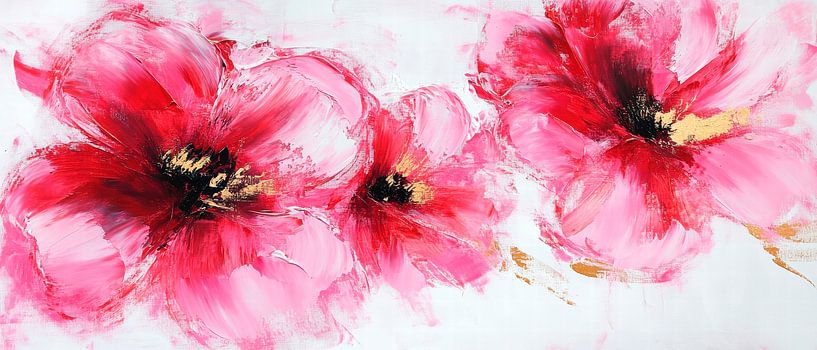 Blooming roses in vibrant colours by Poster Art Shop