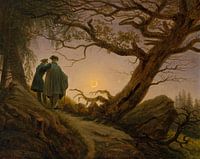 Caspar David Friedrich - Zwei Männer, die den Mond betrachten