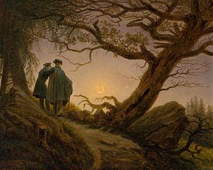 Caspar David Friedrich - Zwei Männer, die den Mond betrachten