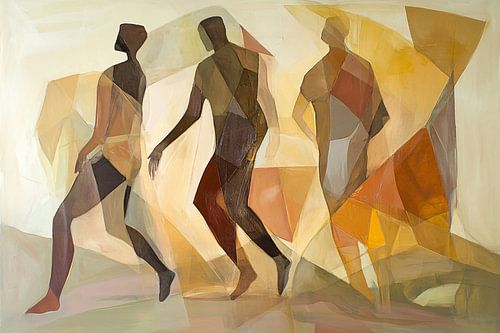 Figures humaines abstraites en mouvement