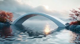 Bridge of Reflections: Autumn sunset