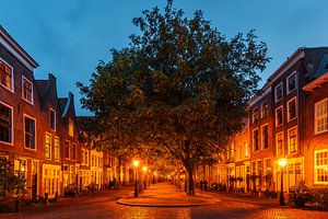 Le Hooglandse Kerkgracht de Leyde en soirée (0217)
