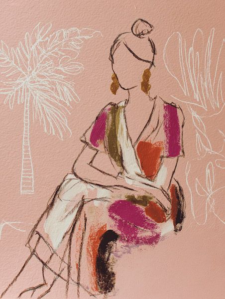 Pastel Oasis, portrait moderne par Studio Allee