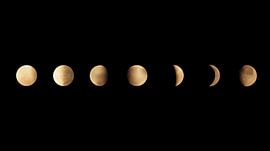 Mondphasen, Gold, Minimalismus, Luxus, Panorama