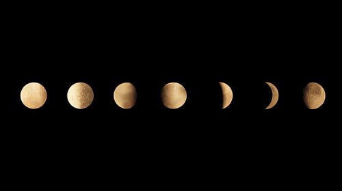Maanfasen goud minimalisme luxe panorama